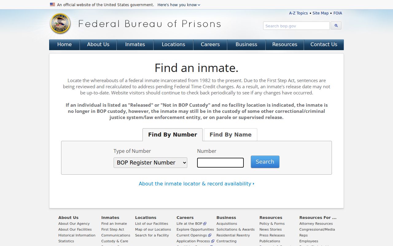 Federal inmate locator compared with Perry County arrest records
