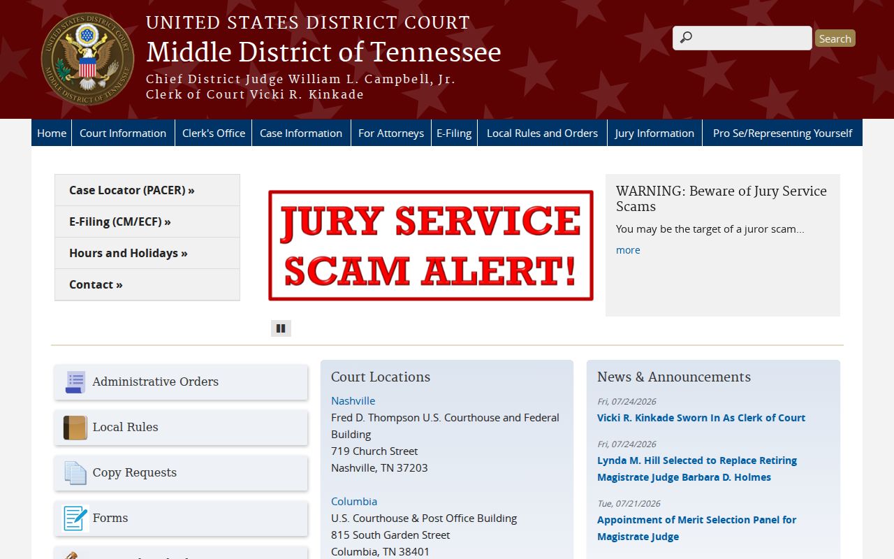 Federal district distinction for Perry County criminal court cases
