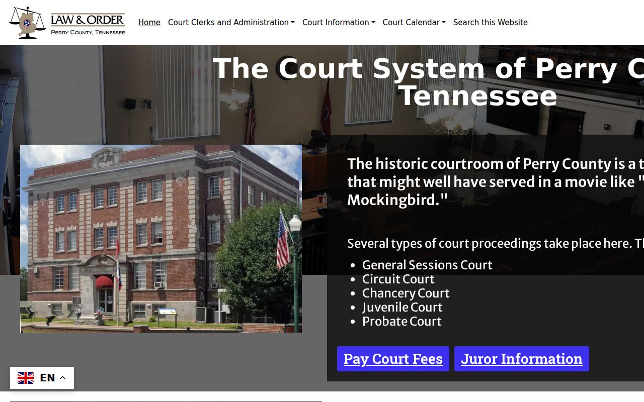 Perry County criminal court cases website and docket links