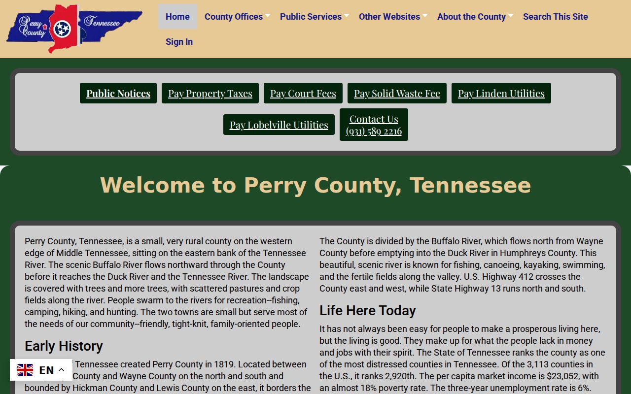 Perry County criminal history government portal