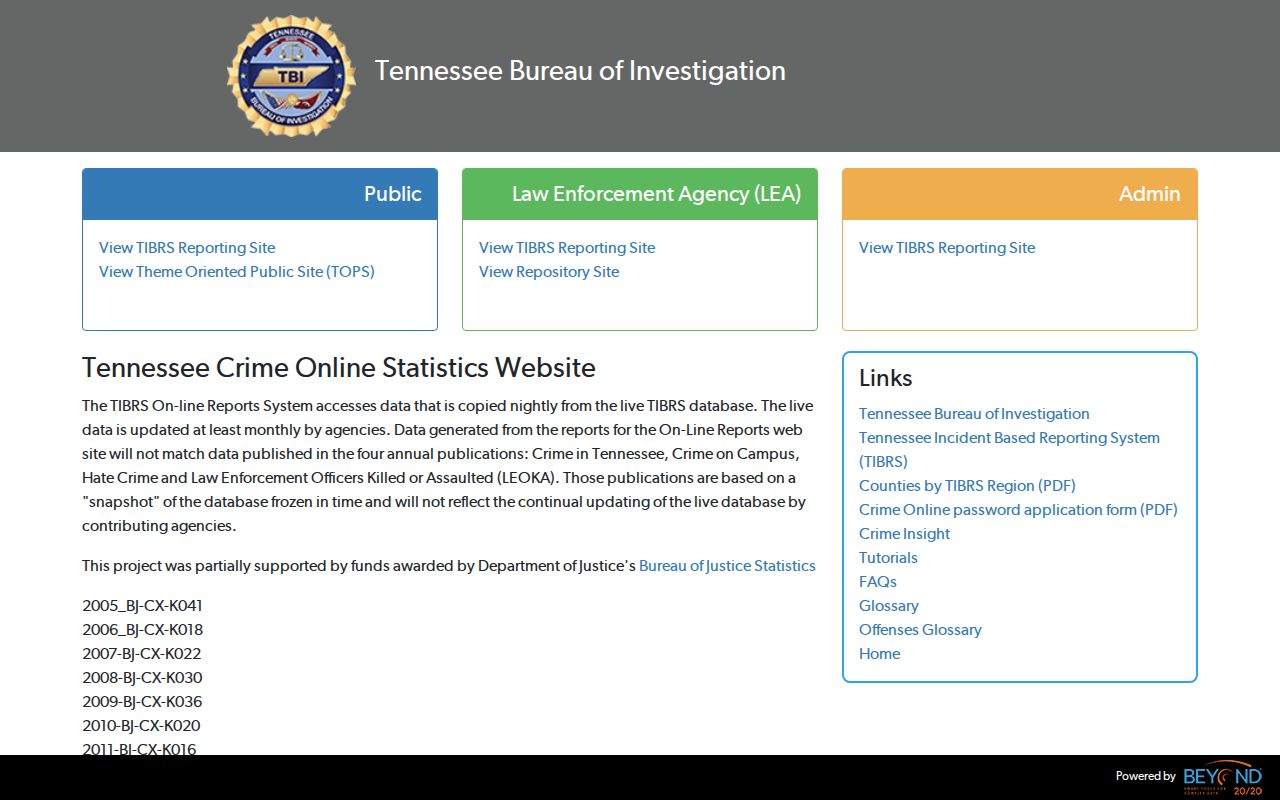 Perry County criminal record CrimeInsight statistics portal